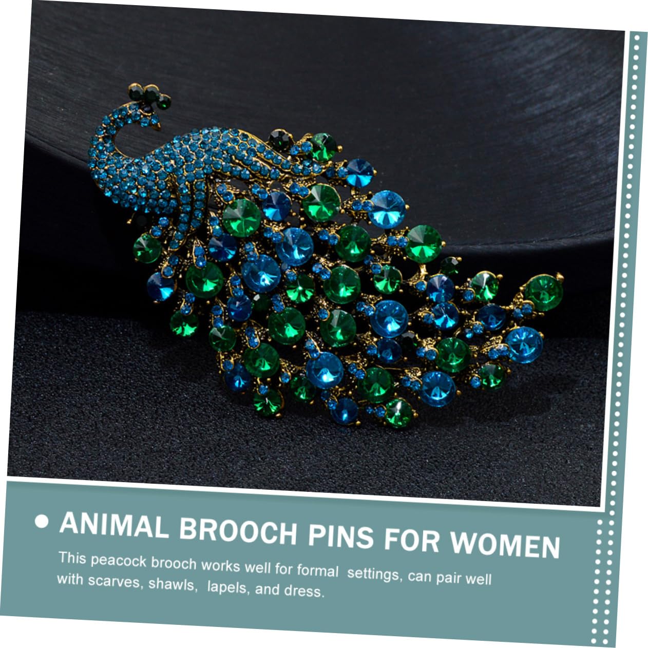 LIFKOME 6piezas Rhinestone Peacock Brooches Broches Decorativos De Para Mujeres Accesorios Elegantes Para Vestidos y Escotes