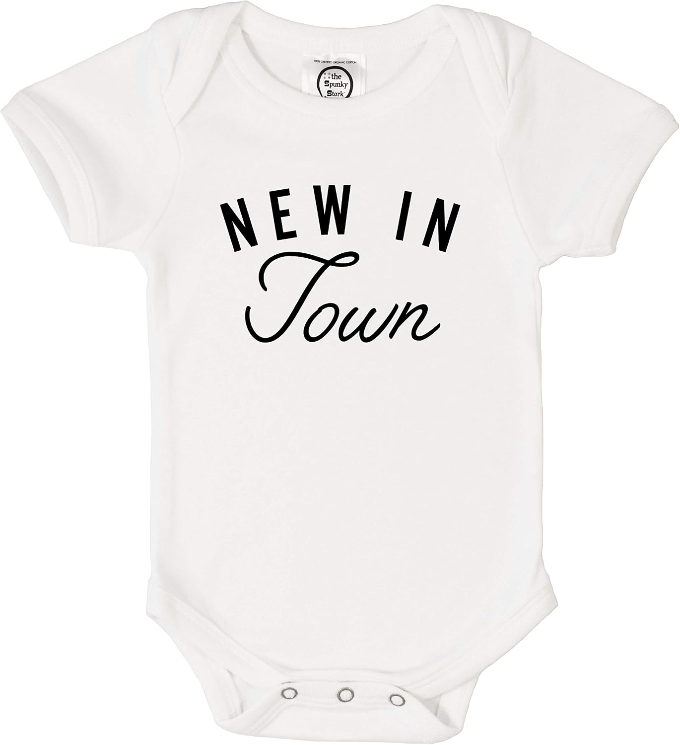The Spunky Stork New in Town Organic Cotton Baby Bodysuit