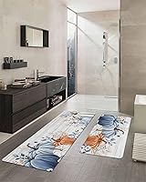 Vista 2 de Tapete de baño con diseño de calabazas de granja, antideslizante, de secado rápido y absorbente, de tierra de diatomeas, para fregadero de cocina