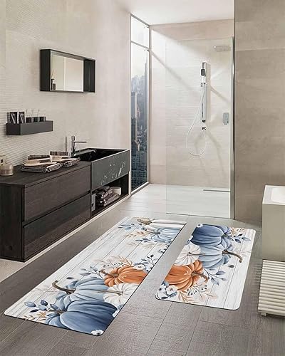 Miniatura 2 de Tapete de baño con diseño de calabazas de granja, antideslizante, de secado rápido y absorbente, de tierra de diatomeas, para fregadero de cocina,