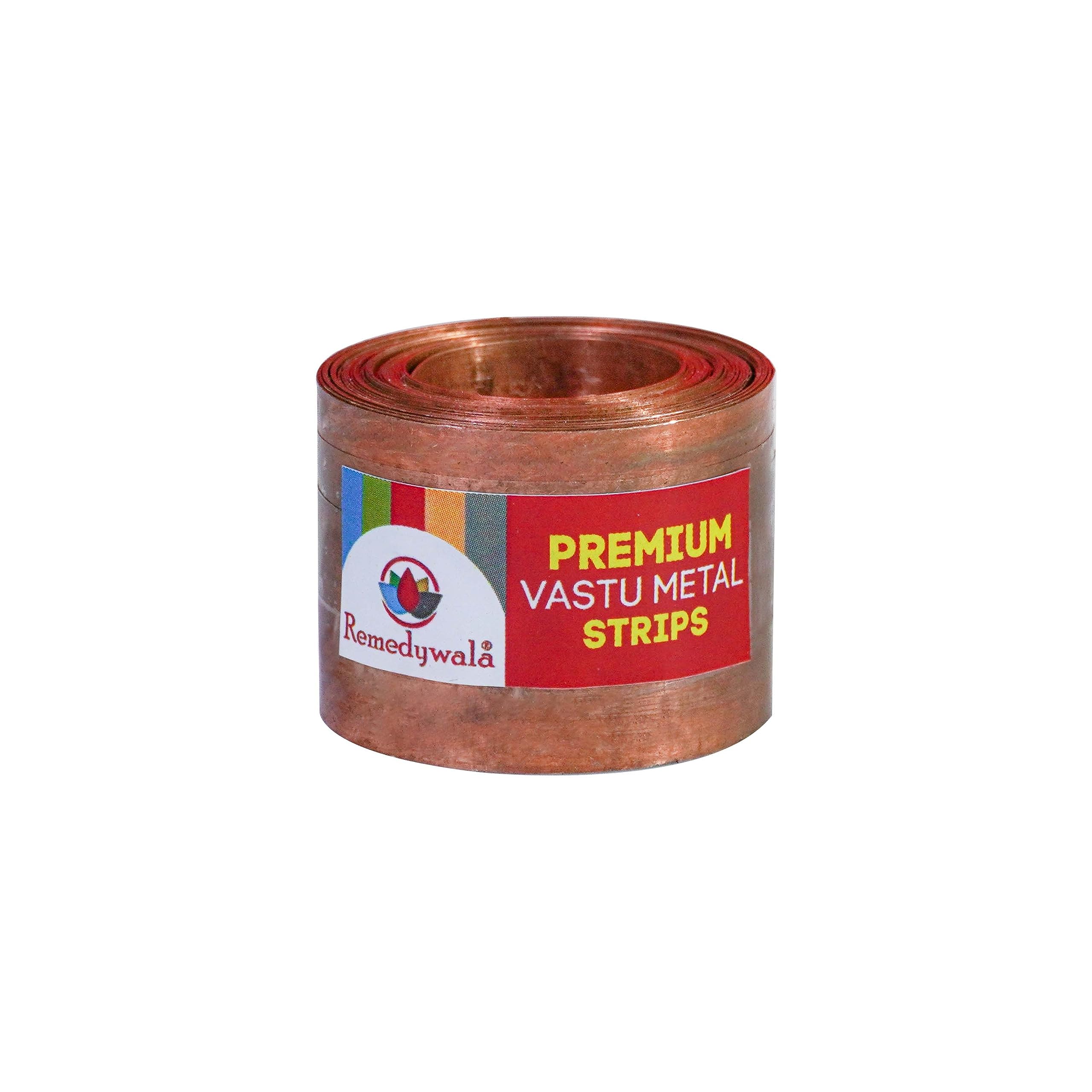 REMEDYWALA Vastu Copper Strip Entrance, Toilet Correction and Zone Balancing (Approx. 1 Inch Wide) (8 Feet) (1 Piece)