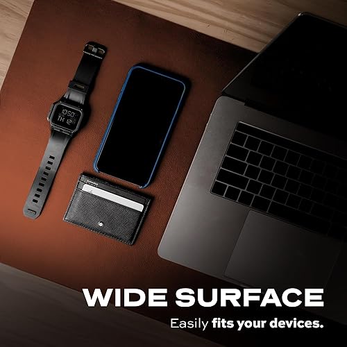 Miniatura 3 de STATIK TaskPad - Alfombrilla de mouse de cuero para escritorio, funda de escritorio grande impermeable en la parte superior de los escritorios, gran