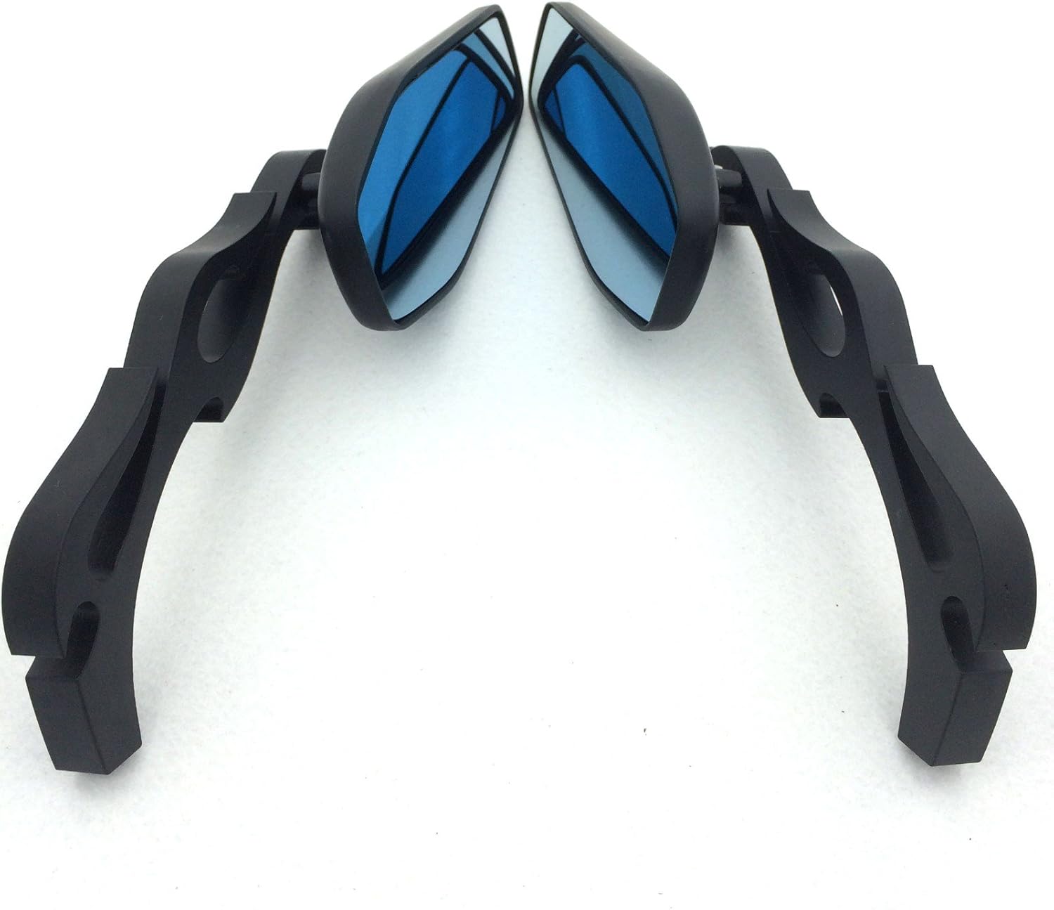 Custom Black Mirrors Fire Flame Stem for all for Yamaha Cruiser Bikes models including Royal Star Stratoliner Roadliner Road Star V-star Warrior V-Max Virago