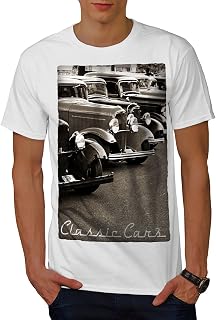 Zivaq Classic Cars Mens T-Shirt, Retro Graphic Printed Tee 7617 Price In India
