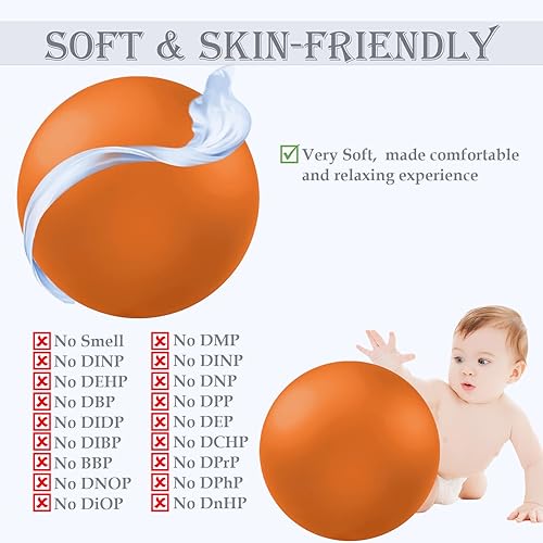 Miniatura 4 de Pelota de pilates suave de 9 pulgadas, ideal para ejercicios pequeños entre la rodilla, para fisioterapia, yoga, núcleo, medicina, abdominales, pt,