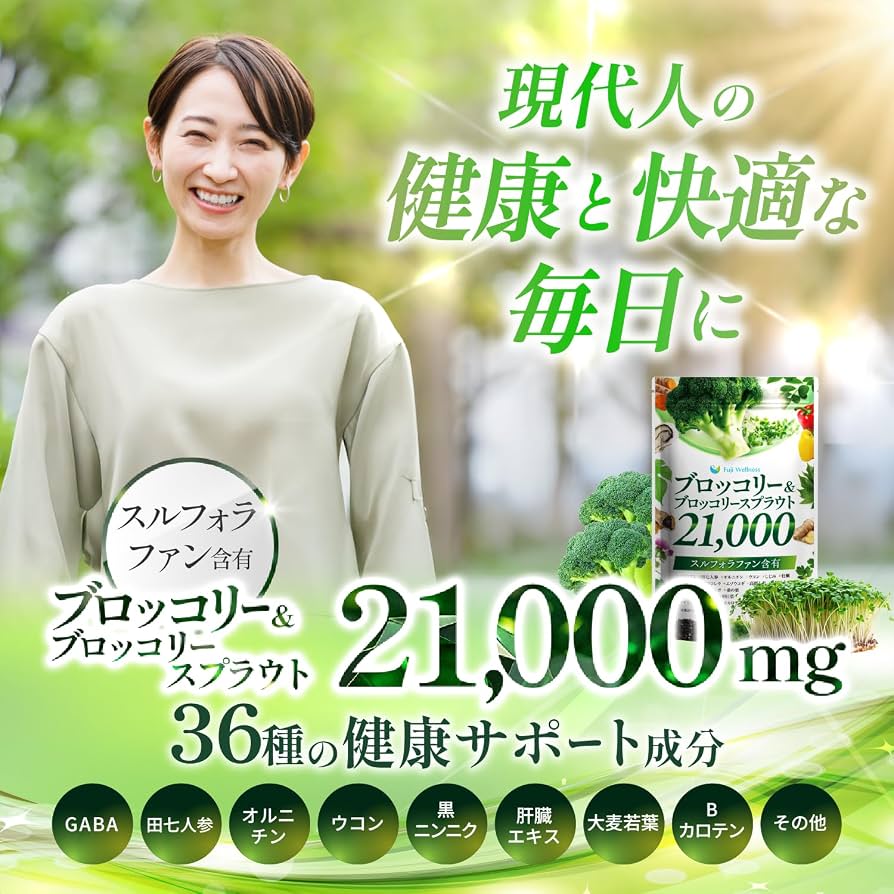 Amazon | 【大容量60日分 x GABA】スルフォラファン サプリ 60日分