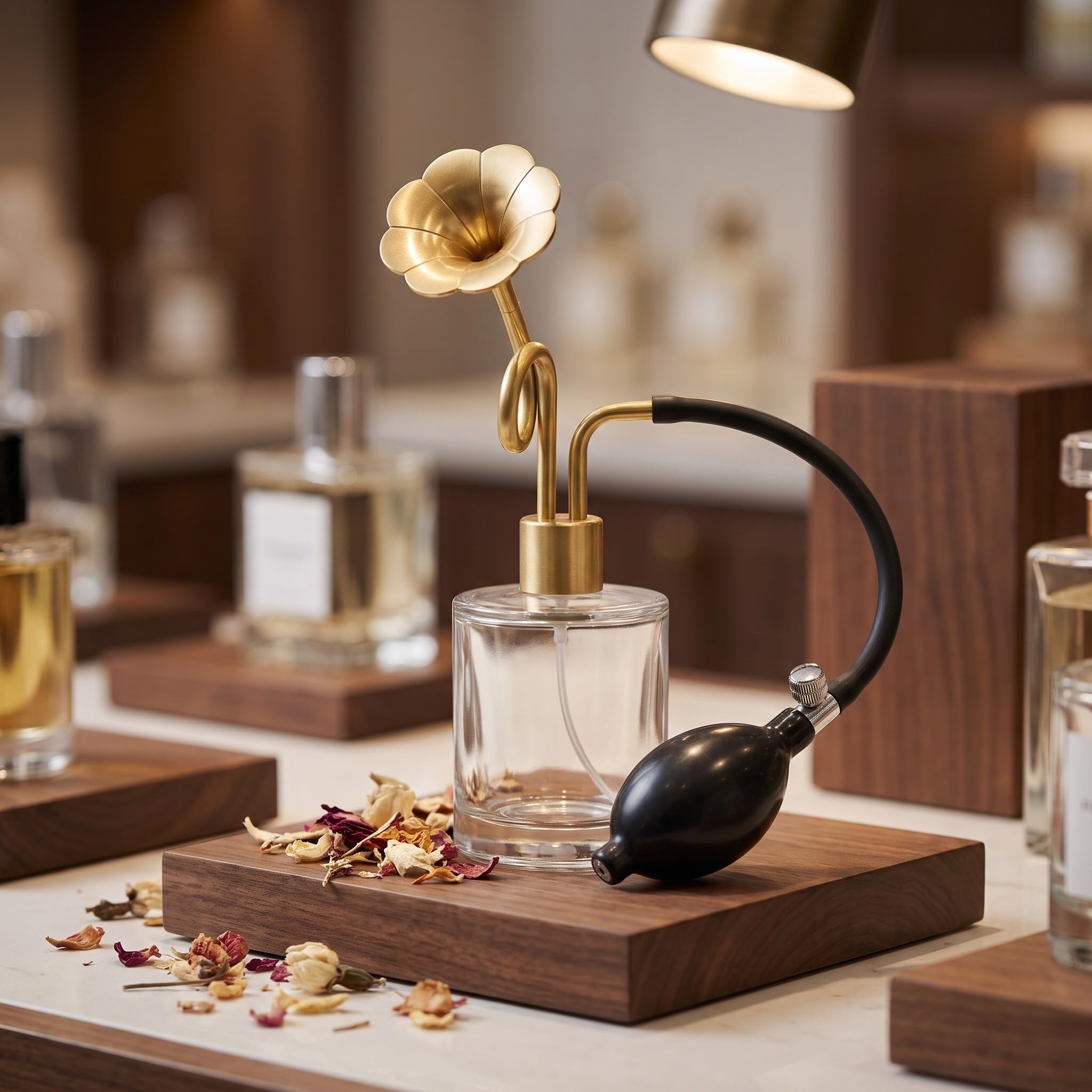 Mipcase Mosiężny zapachowy, adapter kwiatowy do butelek perfum