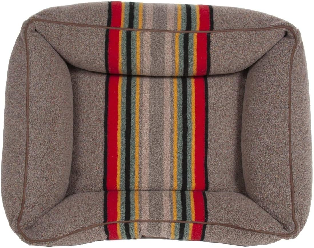 Pendleton Vintage Camp Berber Kuddler Dog Bed - Umber, X-Large (42" w x 30" d x 10½"h)