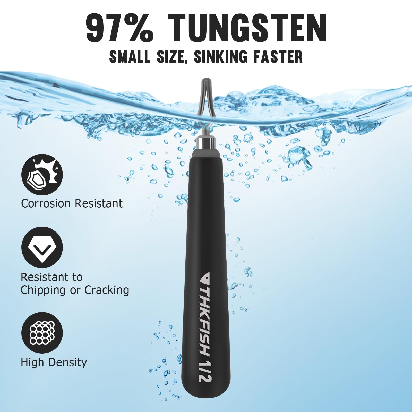 THKFISH 46Pcs Tungsten Drop Shot Weights Kit, Skinny Drop Shot Weights, Teardrop Drop Shot Weight with Fishing Beads and Swivel for Bass Fishing (Sliver, I-42Pcs-Weight)