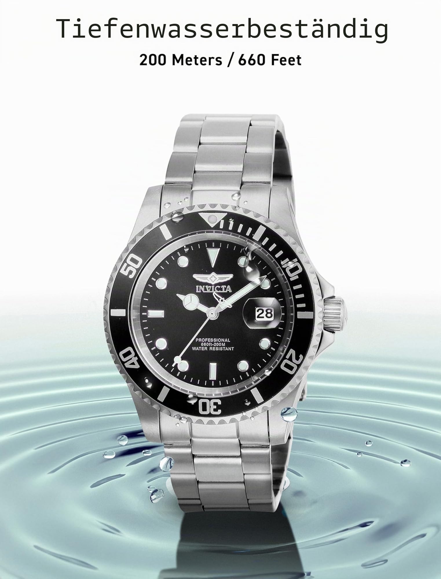 Invicta Pro Diver Edelstahl Herren Quarzuhrwerk - 40mm