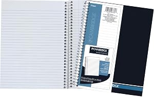 Cambridge Spiral Bound Business Notebook, 9-1/2 x 6-5/8 inches, 160 Pages/80 Sheets (06364)