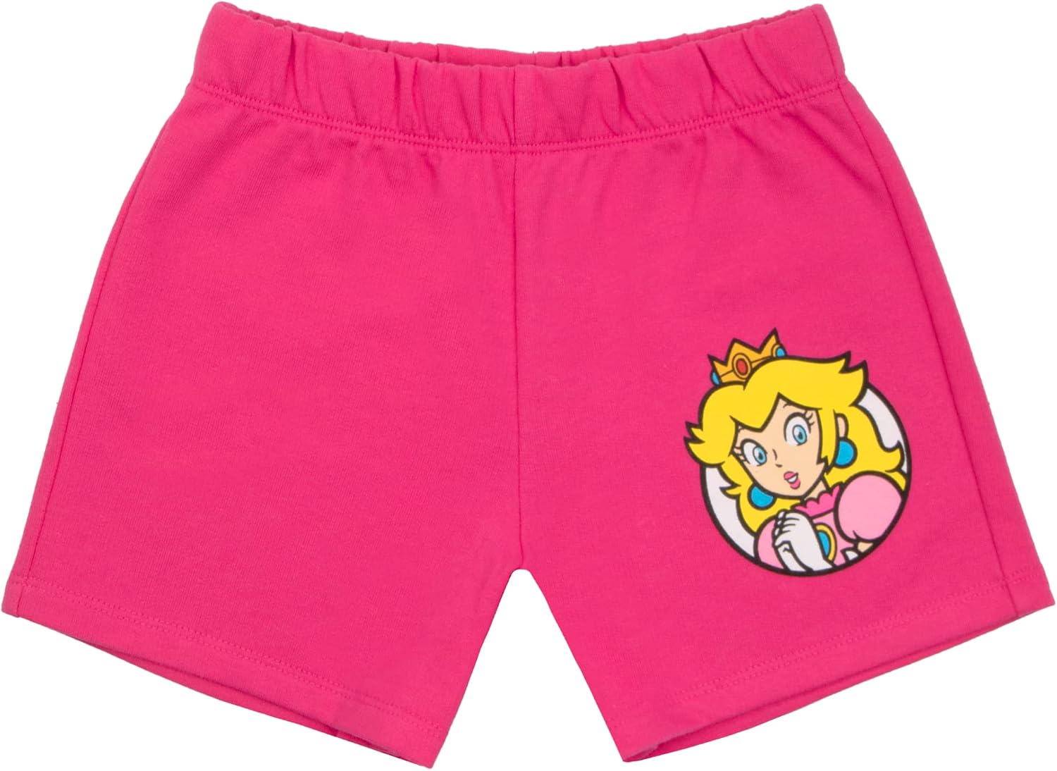 Nintendo Characters Super Mario Lightweight Costume Short Sleeve Hoodie T-Shirt & Shorts Set, Princess Peach, Size 2T-16