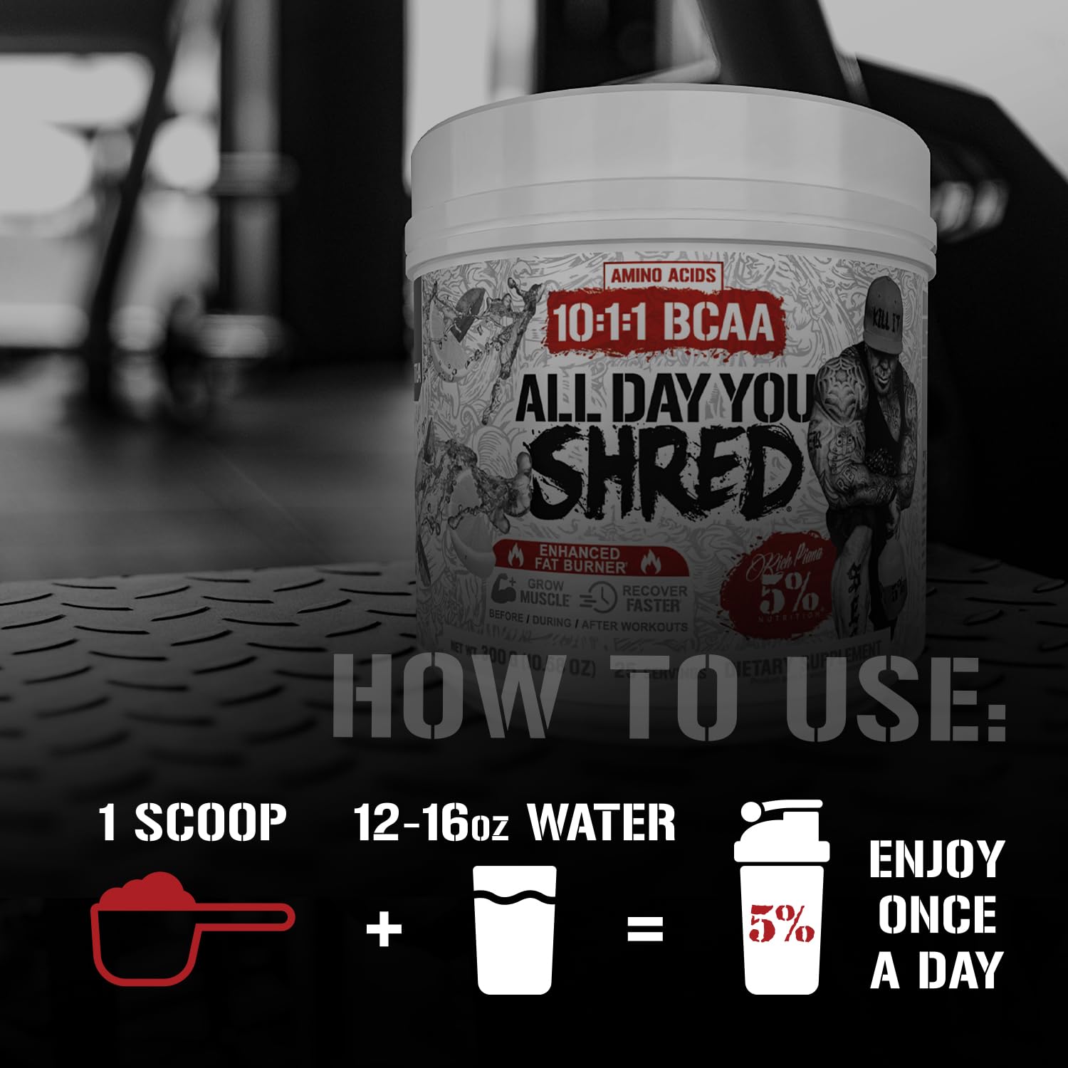 5% Nutrition AllDayYou Shred Fat Burner BCAA Powder (Blueberry Lemonade) — Amazon image 5