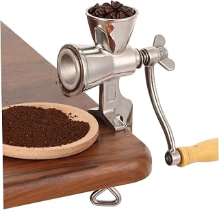 Molinillo de granos, molinillo de granos de servicio pesado con topferteras altas, trigo manual de acero inoxidable con manivela manual para más pequeños que la soja, S