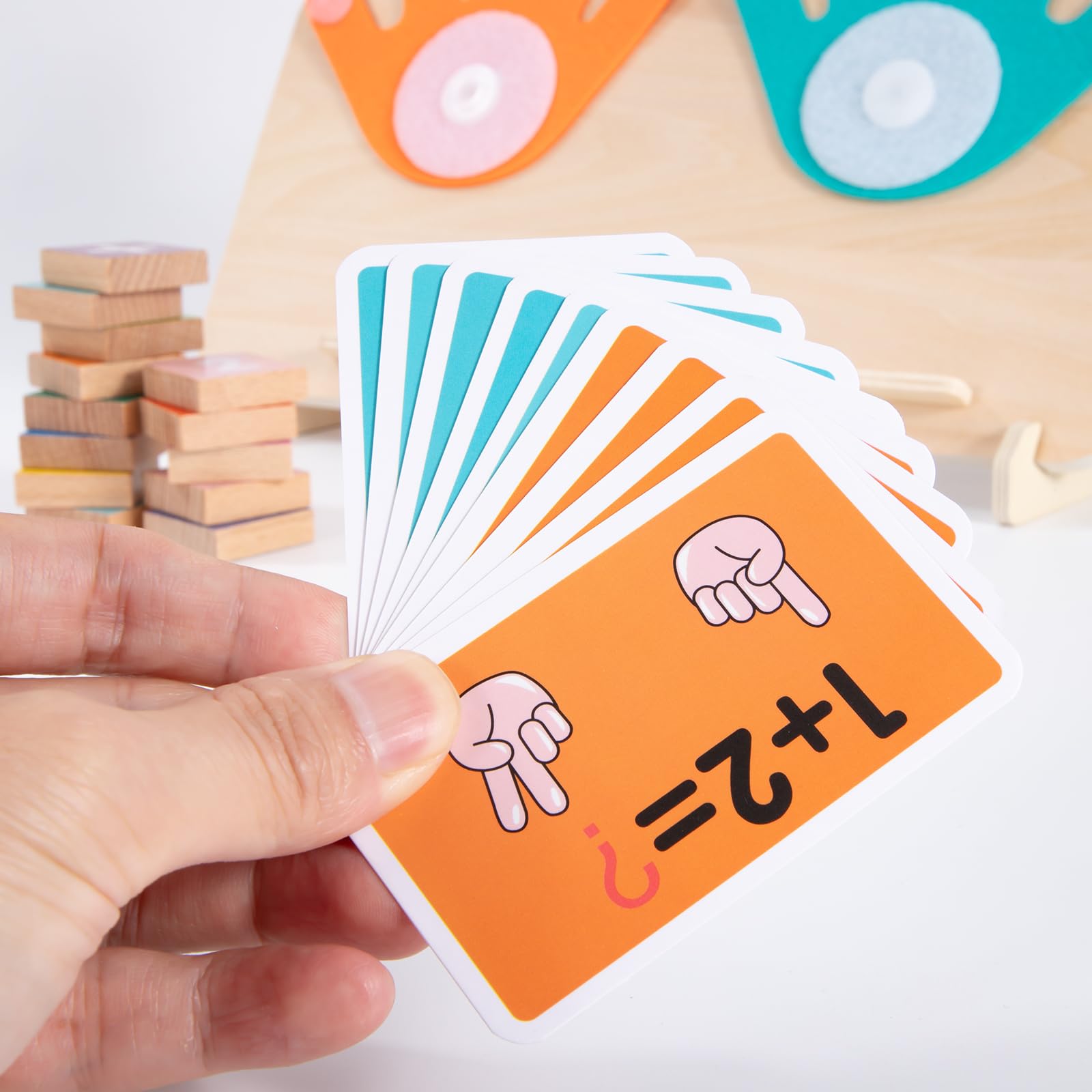 Giocattoli Matematici Montessori Gioco Digitale Legno Ideale per Imparare l'Addizione e la Sottrazione Giocattoli Educativi per Matematica per Ragazzi Ragazze 3+ Anni