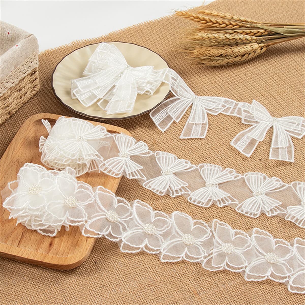 2 rollen kanten tape, zelfklevend katoenen kanten lint voor doe-het-zelf ambachten, scrapbooking, kaarten maken, geschenkdecoratie (1,8 m lengte, paars