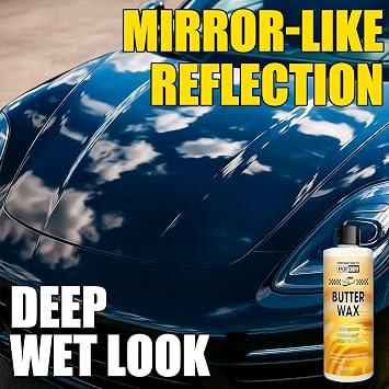 Butter Wet Wax for Car, Polishes and Protects, High Gloss Shine Wax 16oz | for Cars, Trucks, SUVs, RVs, Long-lasting Shine, Car Polish