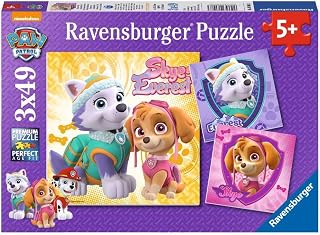 Ravensburger 8008 Paw Patrol Skye & Everest Jigsaw Puzzles - 3 x 49 Pieces