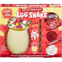 Create Your Own Easter Egg Shake 131g - Sweets - Includes Chocolate Egg, Strawberry Flavour Milkshake Mix, Chewy Candy Sweets, Strawberry Syrup, Mini Marshmallows, Straw