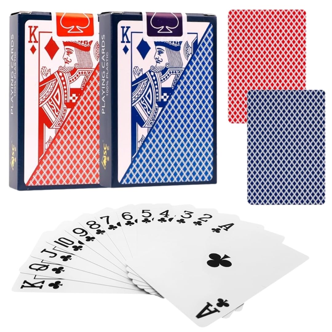 Amazon.co.jp: TIMYU トランプ プラスチック【2色・2個セット】防水
