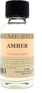 Amber Perfume Oil for Perfume Making, Personal Body Oil, Soap, Candle Making & Incense; Splash-On Clear Glass Bottle. Premium Quality Undiluted & Alcohol Free (1oz, Amber Fragrance Oil)