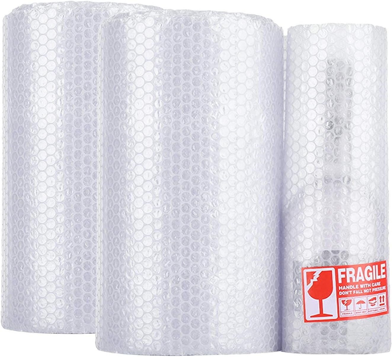Willing Small Bubble Cushioning Wrap,Perforated Every 12 Inch,Anti-Static Bubble Roll,12 Inch×72 Feet,2 Packs.