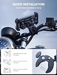 Lamicall Motorcycle Phone Mount Holder - [Dual Vibration Dampener] Anti Shake Motorcycle Phone Mount with Upgraded Handlebar Clamp, Bike Phone Mount for iPhone 14 15 Pro Max 16 17 Pro, 4.7-6.7" Phone