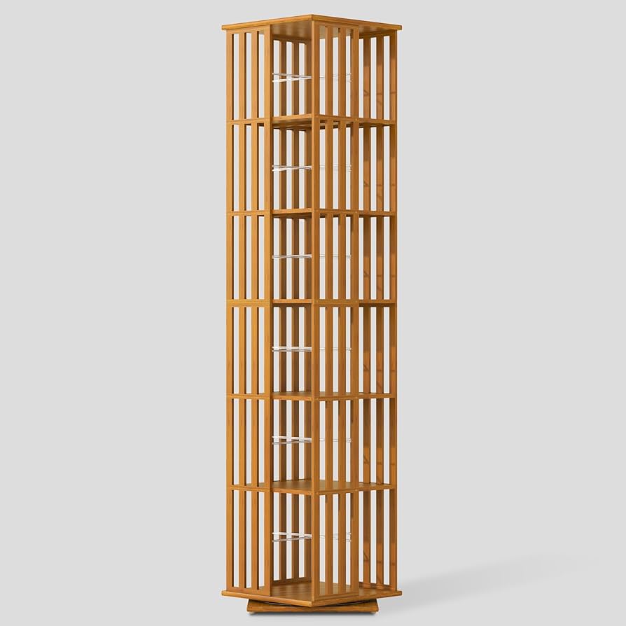 Amazon.com: YOWOS Rotating Bookshelf Tower, 360 Display Spinning