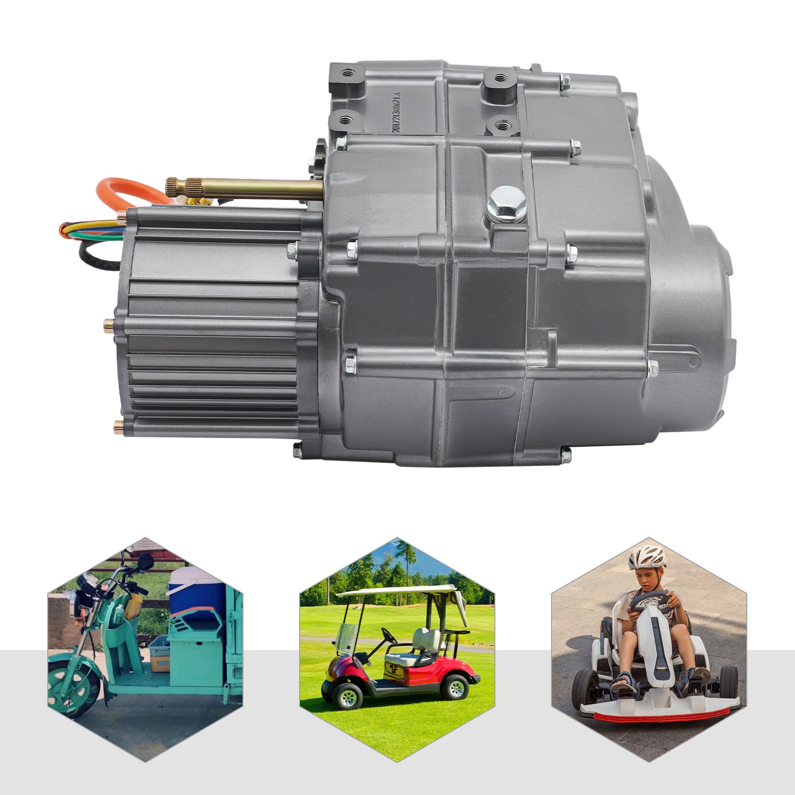 Kit motore brushless da 1000 W 72 V DC, kit di conversione fai da te con controller e leva dell'acceleratore per scooter elettrici, motociclette elettriche, golf cart