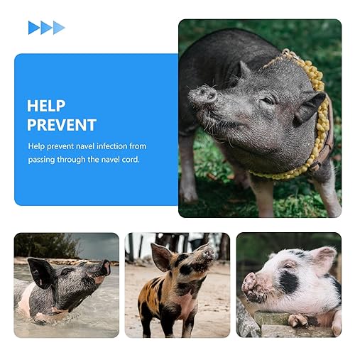 Miniatura 8 de Happyyami 100 clips desechables para cordón para ganado, material seguro, diseño antideslizante para recién nacidos, para lechones, corderos, ganado