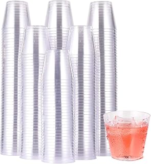 JOLLY CHEF 1000 Pack 1oz Clear Plastic Disposable Shot Glasses - Ideal for Whiskey, Wine Tasting, Parties & Food Samples