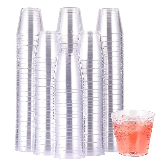 JOLLY CHEF 1000 Pack Plastic Shot Glasses 1 oz Disposable Cups 1 Ounce Tasting Cups Ideal for Whiskey