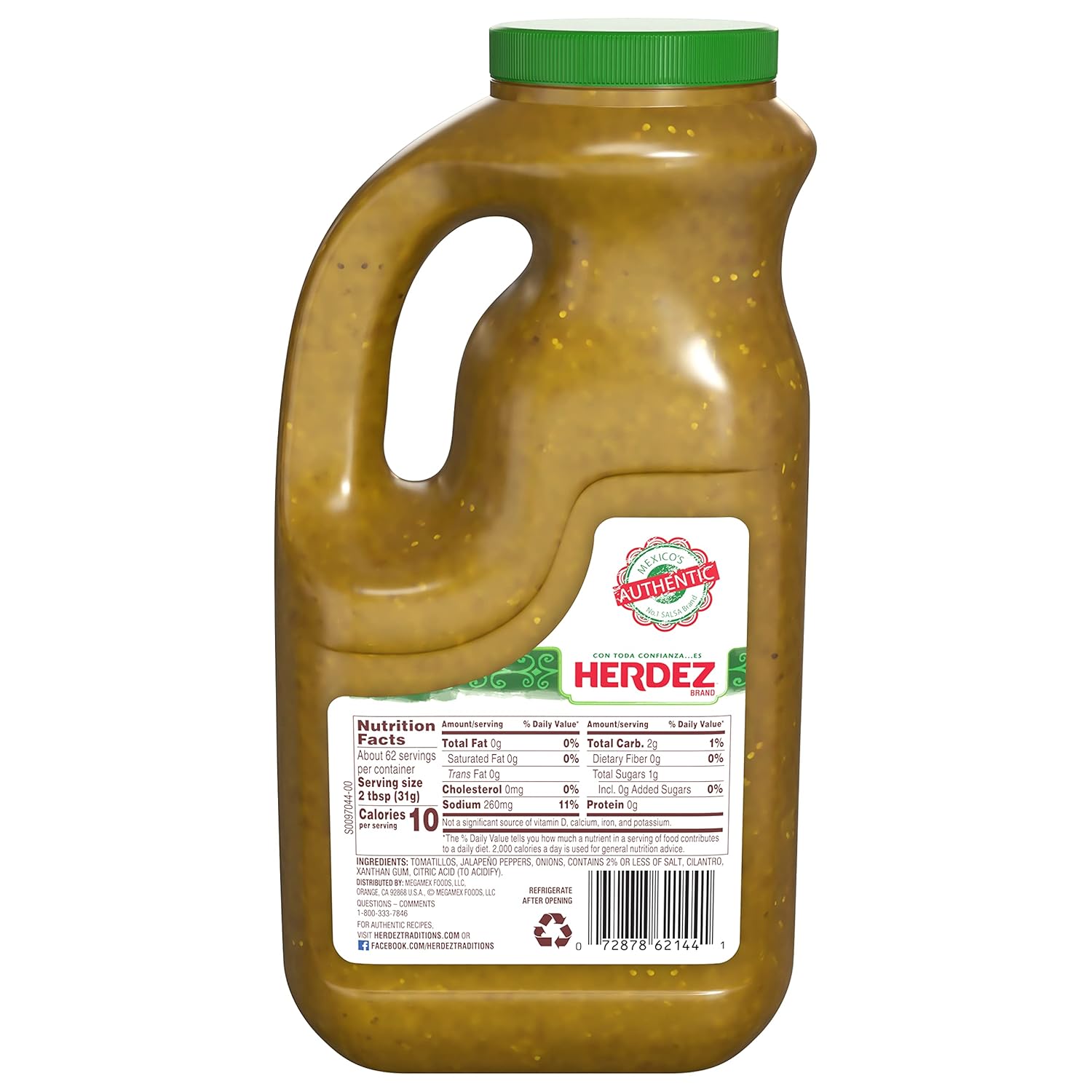 HERDEZ Salsa Verde, Mild, 68 oz Jug – Tangy Green Tomatillo Salsa for Tacos, Enchiladas & Dips (Pack of 4)