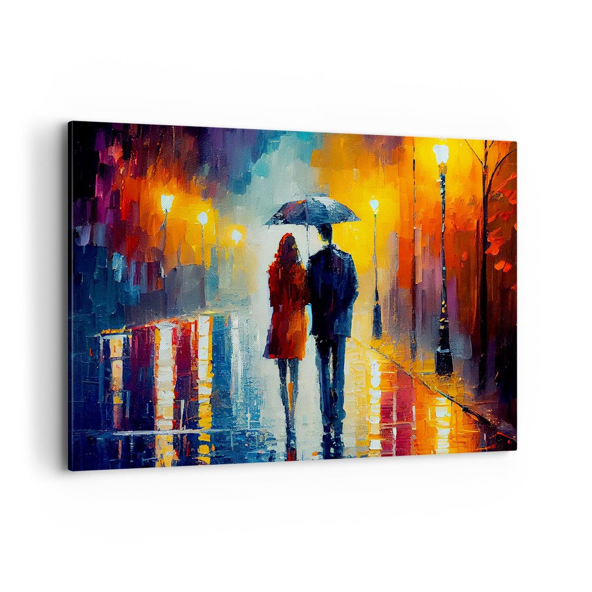 Lienzos decorativos 100x70cm Cuadro Sobre Lienzo Moderno Pareja Romántico Caminar Grande Dormitorio Cocina Cuadros Pared Imágenes Cuadros Decoracion Salon Wall Art Prints Decor Canvas AA100x70-6011