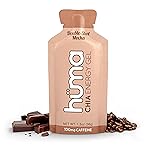 Huma Chia Energy Gel, Doubleshot Mocha, 12 Pack, 100mg Caffeine per Packet - Premier Sports Nutrition for Endurance Exercise
