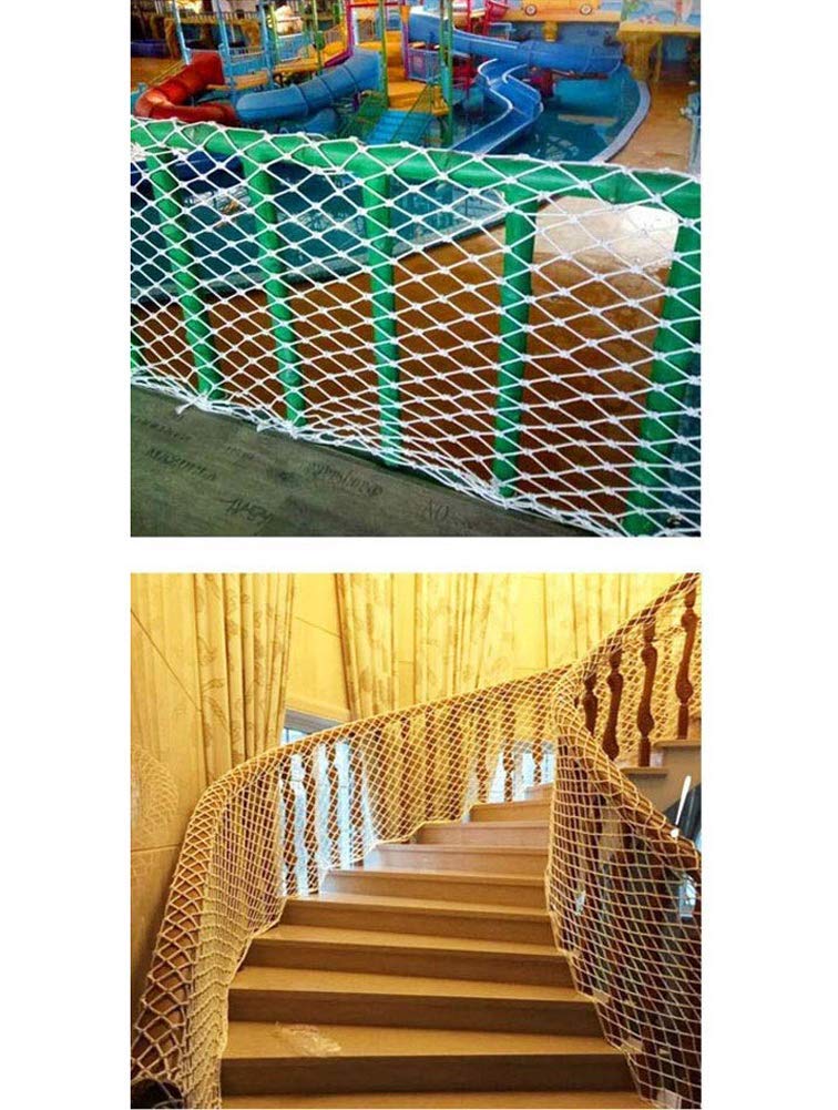 Red de balcón para gatos, malla de nailon para gatos y pájaros, red de protección reforzada para ventanas de balcón, red protectora, incluye juego de fijación: 2 x 6 m