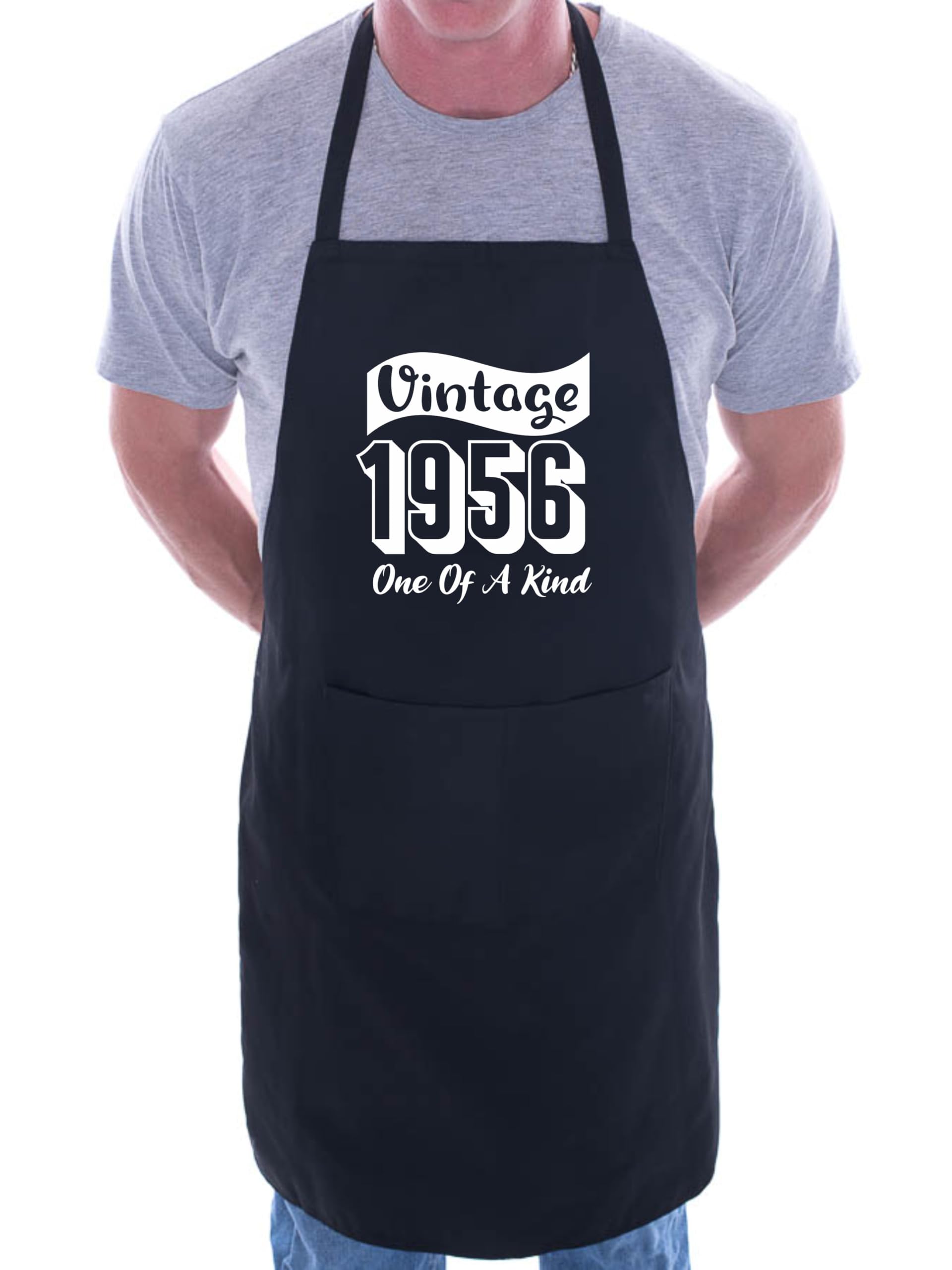Print4u Unisex Black 70Th Birthday Vintage 1956 Age 70 Funny Apron Novelty Baking Bbq