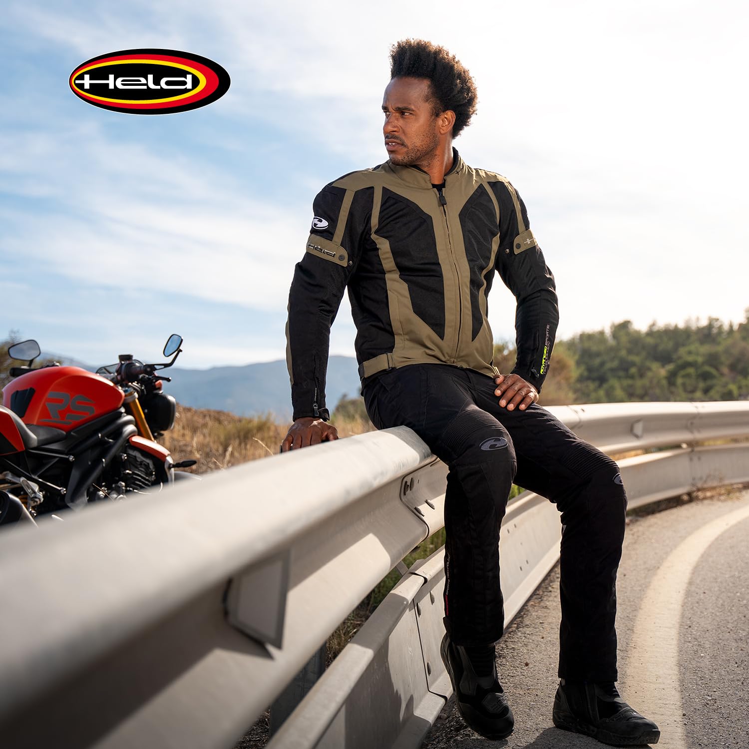 Held Herren Sonic II Mesh Motorrad Textiljacke Motorradjacke (1er Pack)