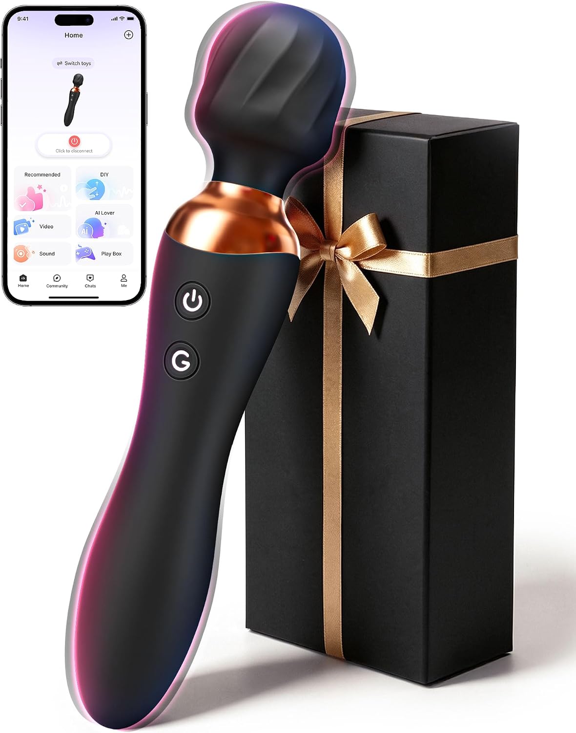 MOOLIGIRL Dual-Ended Vibrator Handheld Massager, Adult Tool for Women