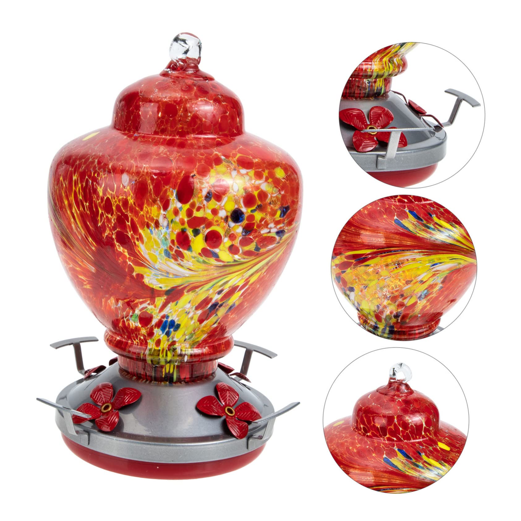Toddmomy Mangeoire à Oiseaux pour Jardin Nourrisseur pour Colibris Et Oiseaux Accessoire Décoratif pour Balcon Et Espace Extérieur