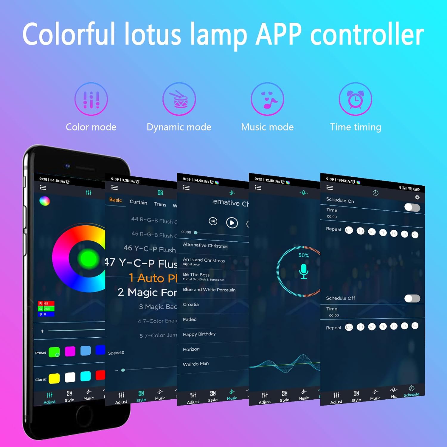 OneWatt Smart Flow Light Bar, RGB LED Lamp with Multiple Light Effects, Ambance Light bar, APP Control, Mood Light - Image 4