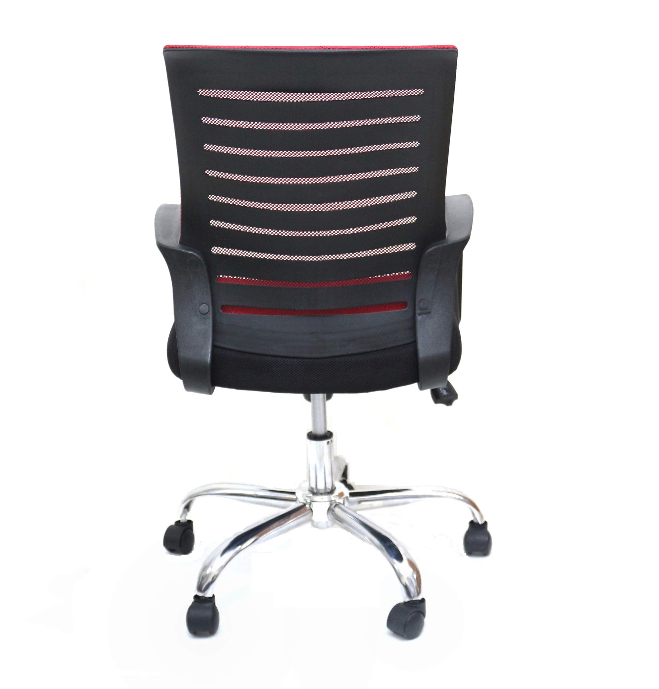 Finch Fox Low Back Mesh Desk Office Chair for Executive Chair, Employee Chair, Staff Chair in (Red & Black) 3