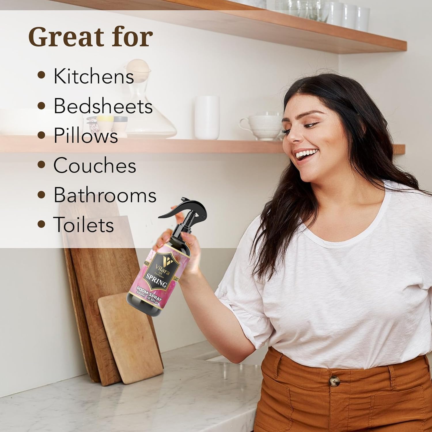 Vilara US Room Spray Freshener – Long-Lasting Luxury Perfume Scent, Linen & Fabric Spray for Bedding, Furniture, Home & Bedroom Aromatherapy – 16.9 fl oz (Spring Pack 3)