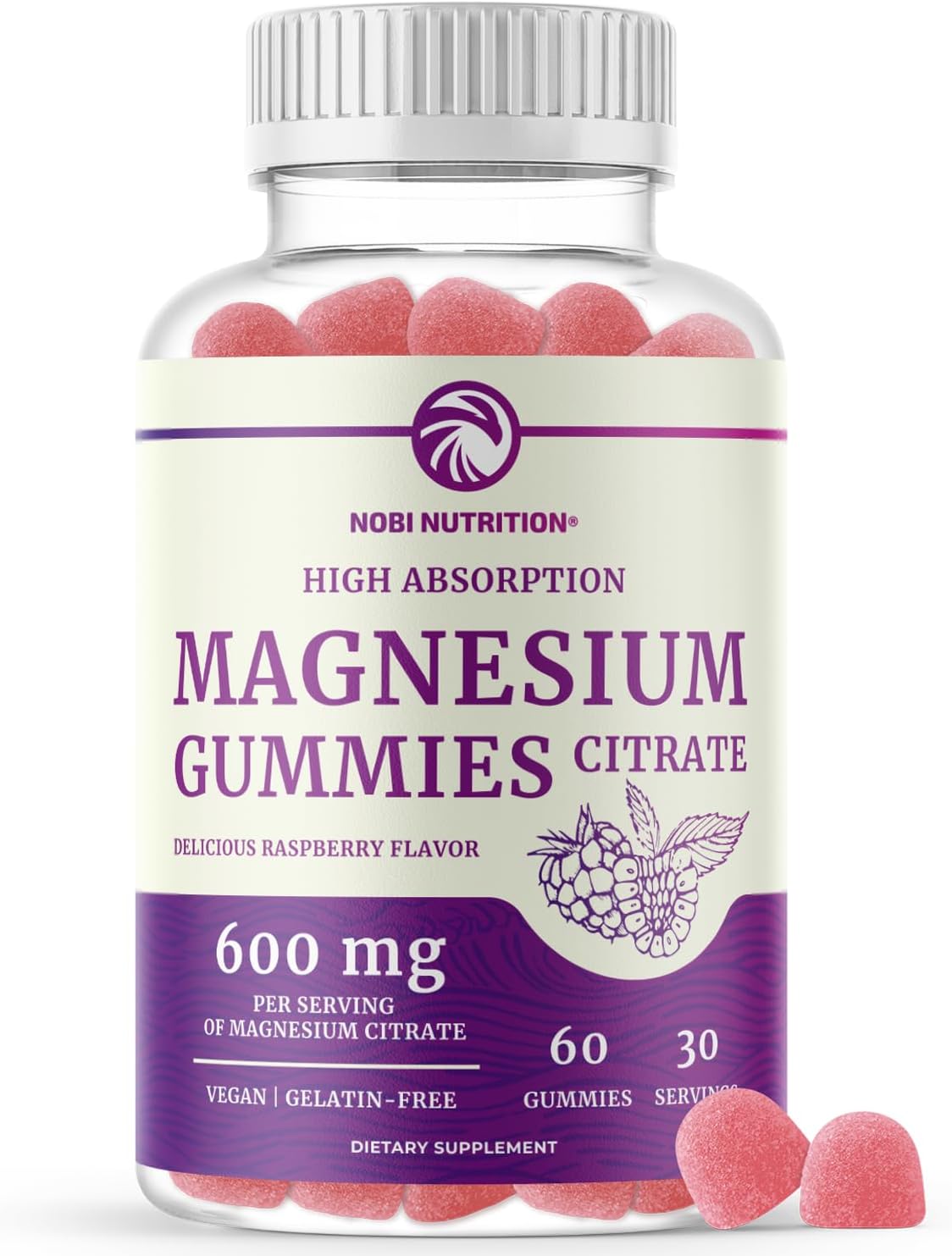 Magnesium Citrate Gummies 600mg High Absorption