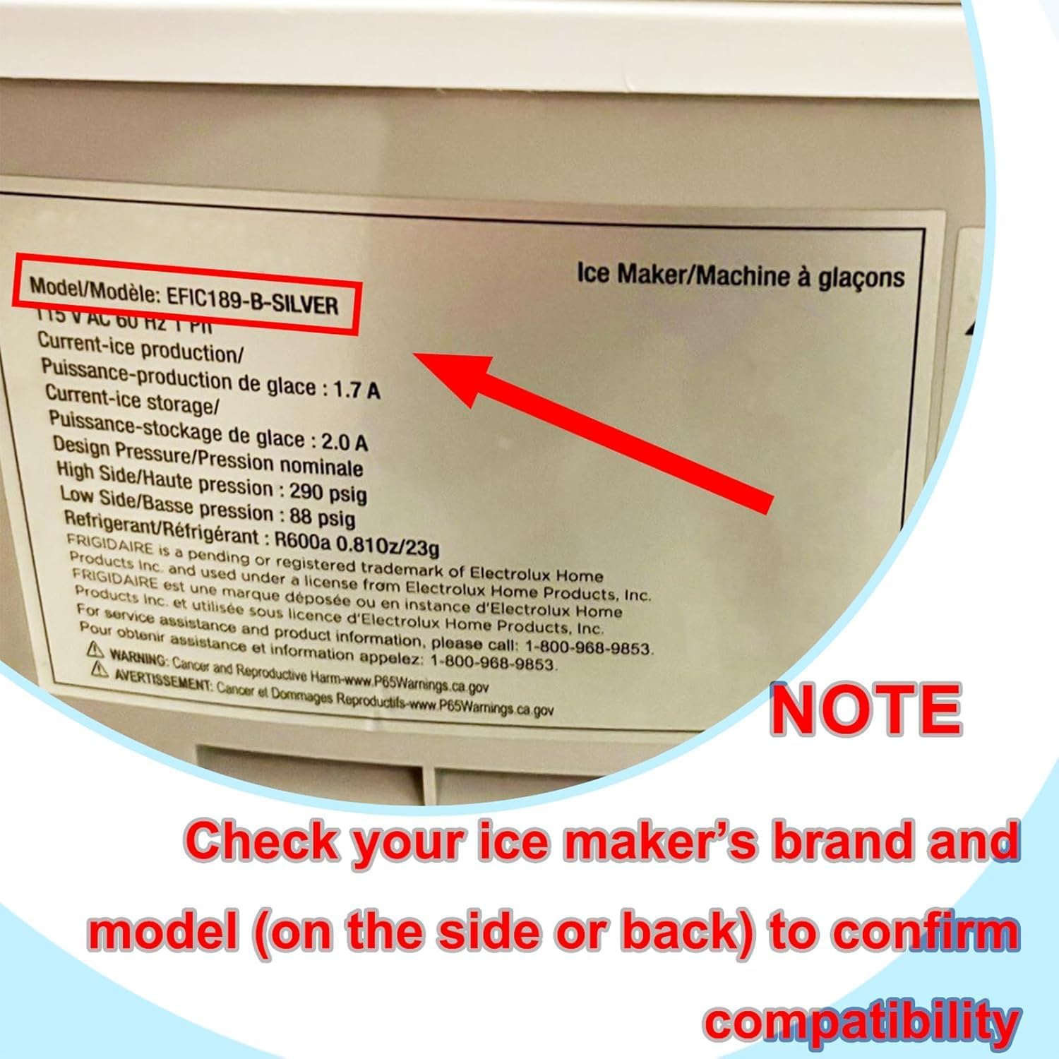 Ice Basket Compatible with Magic Chef Ice Maker, Replacement Basket Compatible with Magic Chef, Compatible with Frigidaire Durable and No Assembly, No Tools Required, Easy To Replace