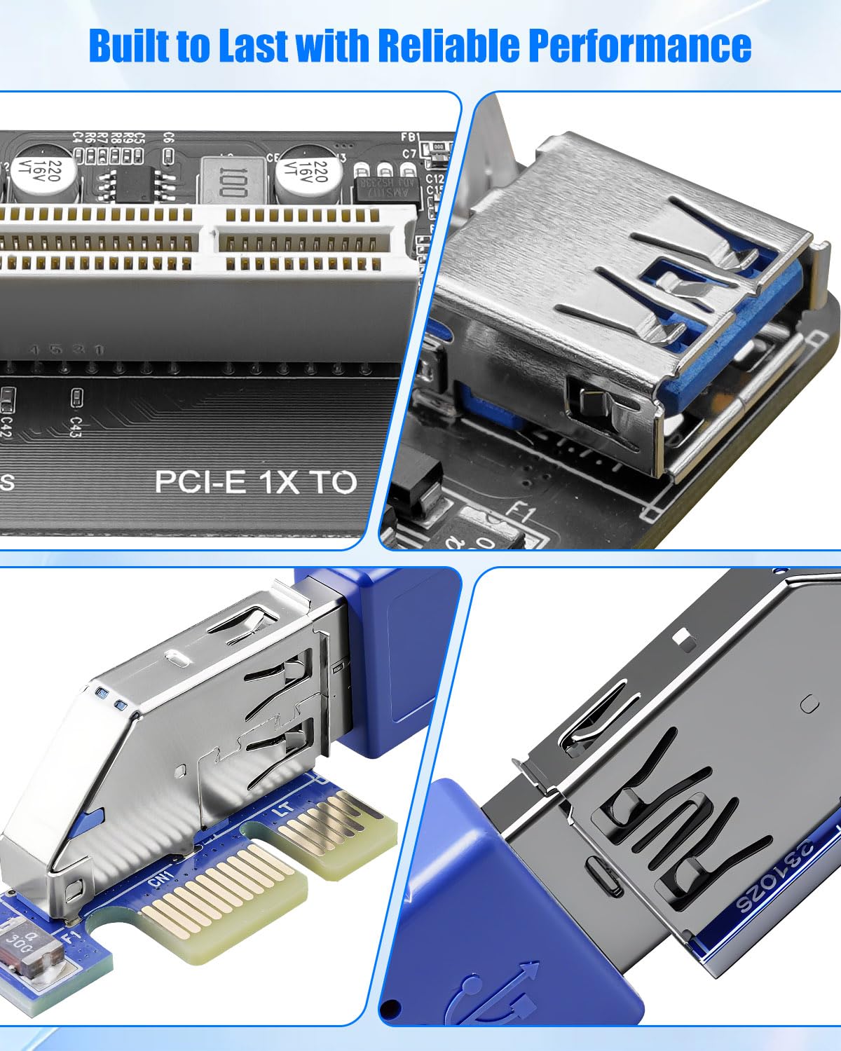 Adattatore PCIe a PCI con cavo USB 3.0 compatibile con interfacce audio Schede di acquisizione video dispositivi industriali, convertitore a slot doppio/singolo per schede PCI legacy