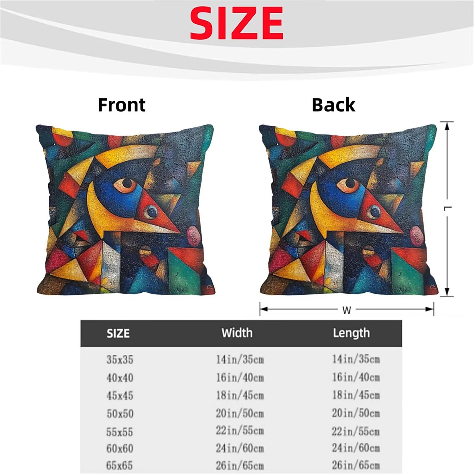 Kissenbezug 65 x 65 Outdoor Kissenbezug 65 x 65 CM Doppelseitiger Druck Marineblau Deko Sofakissen Bezug Abstrakt Kopfkissen Bezug für Frühling Sofa Bett Deko, Geschenke für Frauen (Samt) BZ-03315