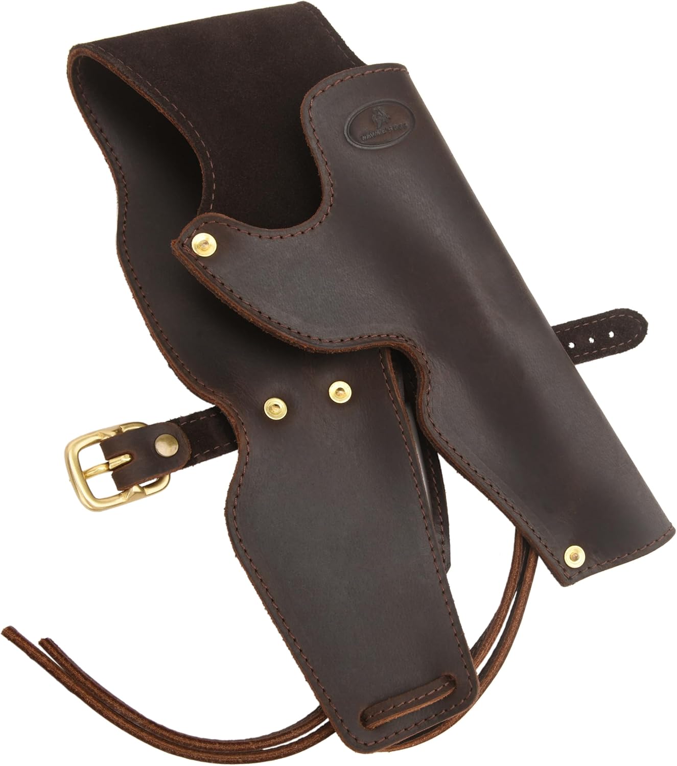 WAYNE'S DOG Western Leather Revolver Holster, Cowboy Holsters for Revolvers Ambidextrous Fit 4" to a 6" Barrel