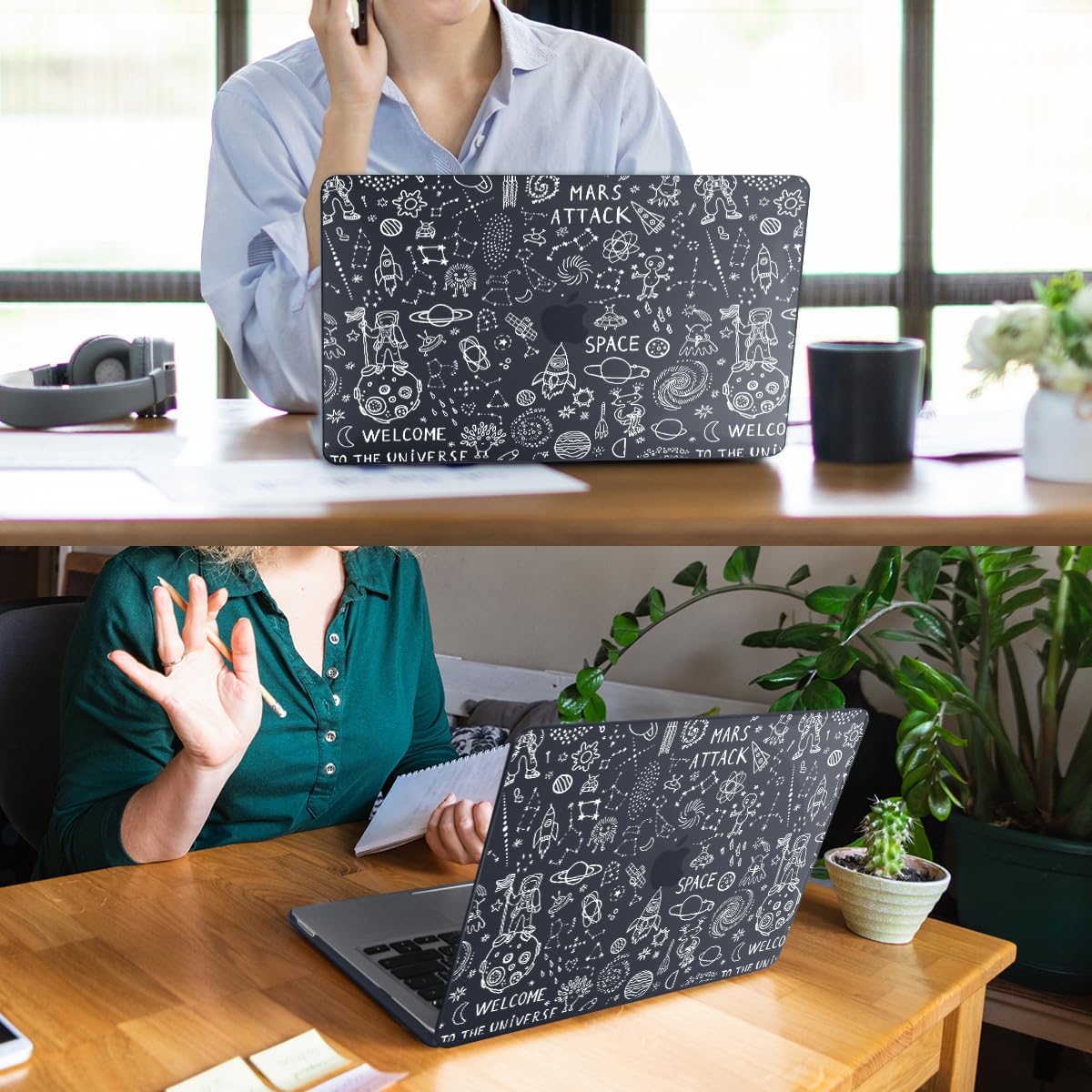 Compatible with MacBook Neo 13 Inch 2026 (A3404, A18 Pro Chip) Printed Pattern Plastic Hard Shell Cover, with Keyboard Cover+Screen Film+Trackpad Film,Alien image 3