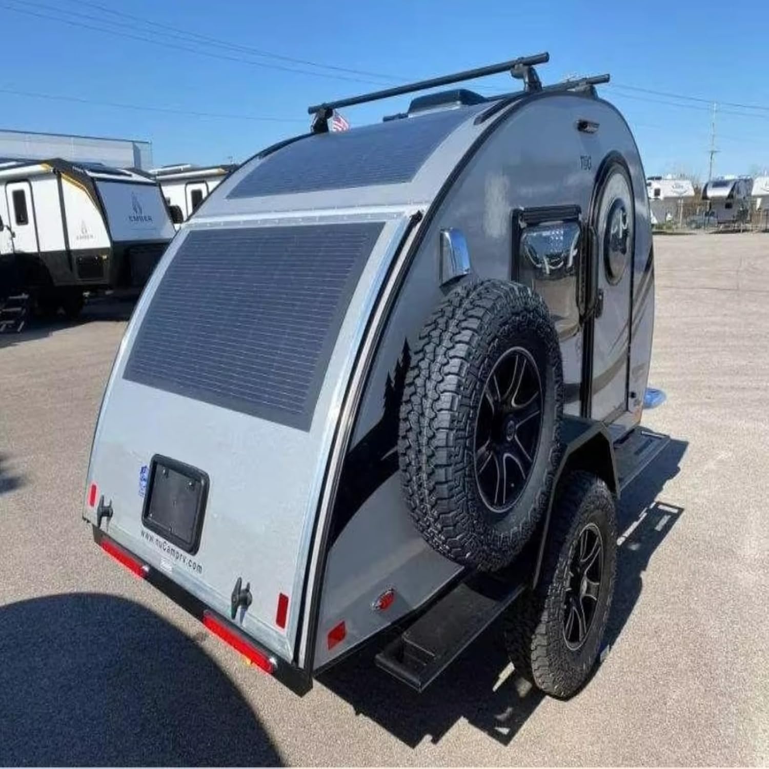 Micro Teardrop Camper for Small SUVs – Compact Mini Travel Trailer Easy to Park & Store with Interior Storage for Solo Travelers & Couples
